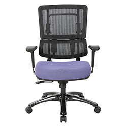 Vertical Black Mesh Back Chair with Shiny Black Base 1